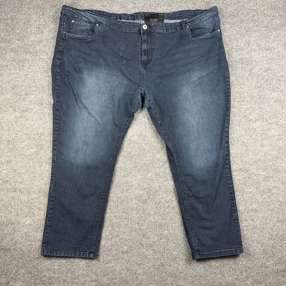 Six Lincoln Jeans Mens 48 Blue Slim Fit Stretch‎ Denim Straight Leg Big & Tall